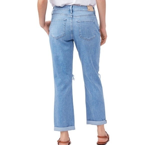 NWT‎ Paige Brigitte Boyfriend Skinny Jeans Destructed Denim Size 26 - Picture 2 of 12